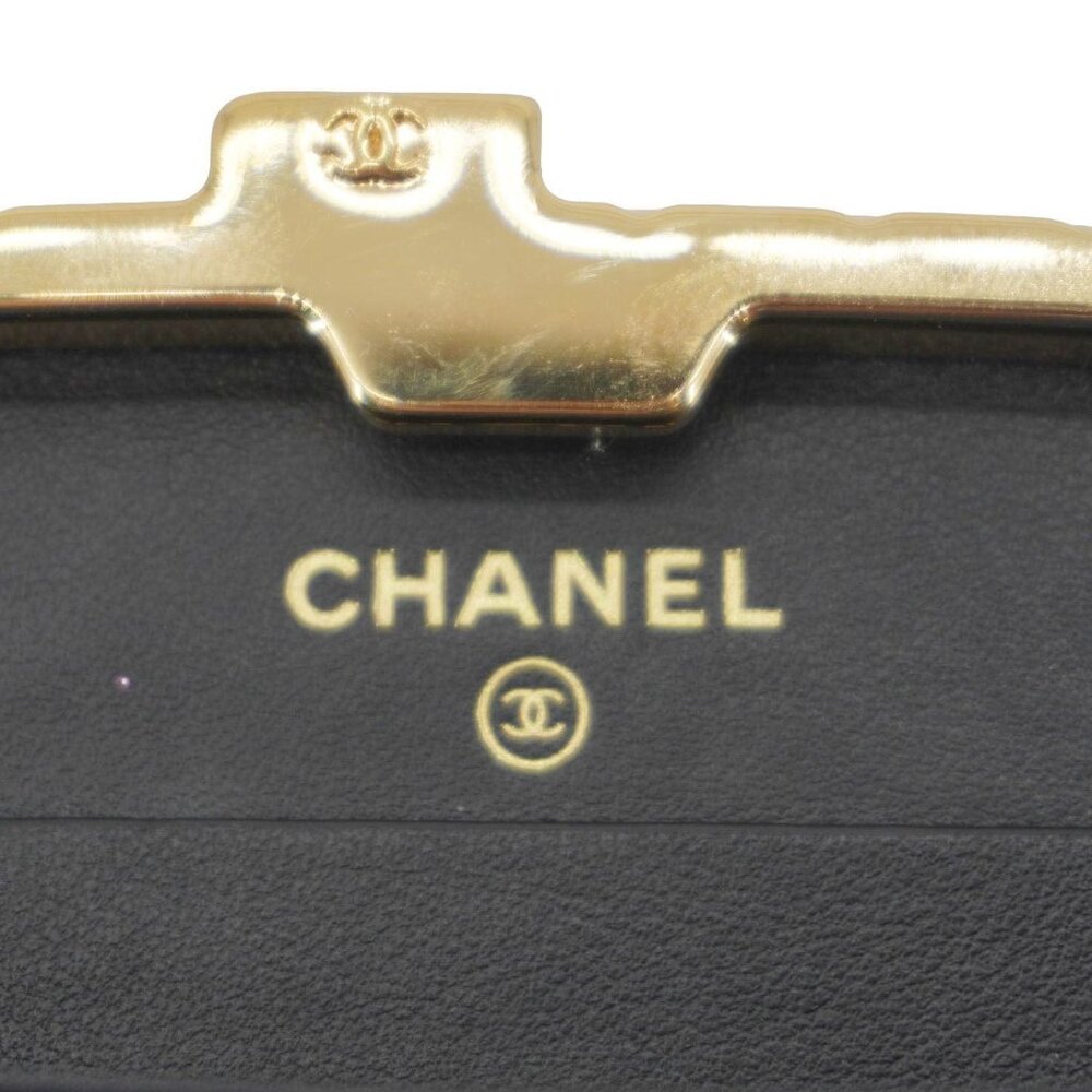 Chanel  Framed Box Mini Quilted Patent Leather Chain Clutch Bag Black - Picture 14 of 14